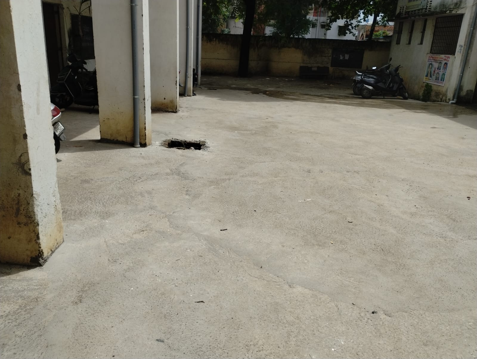 Improved concrete courtyard surface at the Nagpur school site